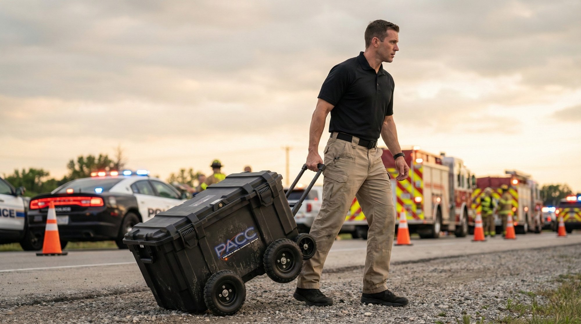 Operator carrying PACC to scene